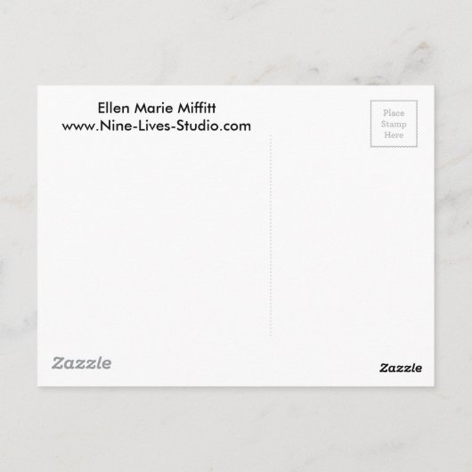 Frühlingsblumengarten entdeckt eine Biene und ein  Postkarte (Rückseite)