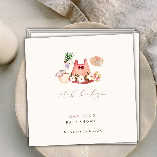 Frühlingsblumengarten Girl Clothes Kinderdusche Serviette