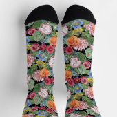 Frühlingsblumengarten Muster Socken (Oben)