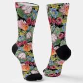 Frühlingsblumengarten Muster Socken (Gewinkelt)