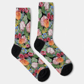 Frühlingsblumengarten Muster Socken (Rechts)