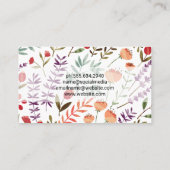 Frühlingsblumengarten Muster Visitenkarte (Rückseite)