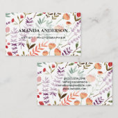 Frühlingsblumengarten Muster Visitenkarte (Vorne/Hinten)