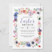Frühlingsblumengarten Osterbrunch Einladung (Vorderseite)