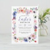 Frühlingsblumengarten Osterbrunch Einladung (Stehend Vorderseite)