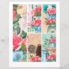 Frühlingsblumengarten Romantische Scrapbook-Elemen