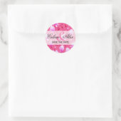 Frühlingsblumengarten Save the Date | Fuchsia Runder Aufkleber (Tasche)