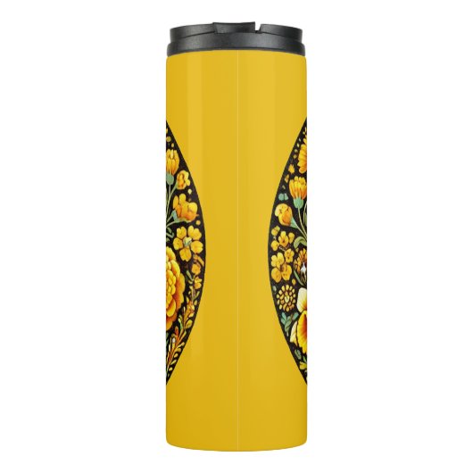 Frühlingsblumenhain Blume Thermosbecher (Rückseite)