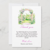 Frühlingsblumenhochzeitungsarsch Dankeskarte (Vorderseite)