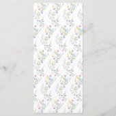 Frühlingsblumenhochzeitungsarsch Menükarte (Rückseite)