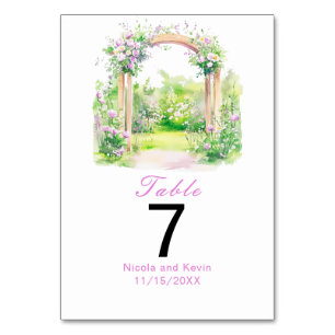 Frühlingsblumenhochzeitungsarsch Tischnummer