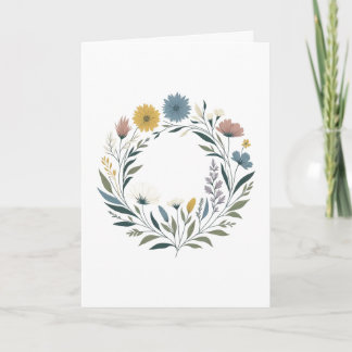 Frühlingsblumenkranz Karte