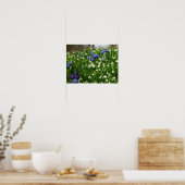 Frühlingsblumenlandschaft am Hang Poster (Küche)