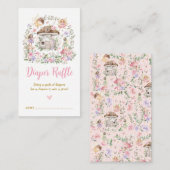 Frühlingsblumenmaus verzauberter Waldschlacker Begleitkarte (Vorne/Hinten)