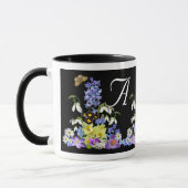 Frühlingsblumenmonogramm Tasse (Links)