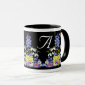 Frühlingsblumenmonogramm Tasse (VorderseiteRechts)