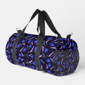 Frühlingsblumenmuster auf dunkelblauem Hintergrund Duffle Bag (Rechte Ecke)