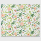 Frühlingsblumenmuster Geschenkpapier (Flach)