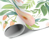 Frühlingsblumenmuster Geschenkpapier (Rolleneckpunkt)