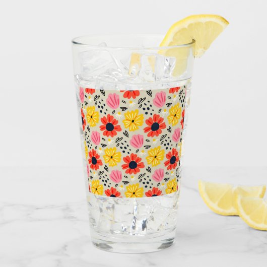 Frühlingsblumenmuster glas (Rückseite Ice)