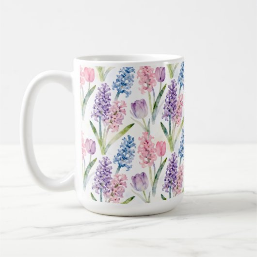 Frühlingsblumenmuster Kaffeetasse (Links)