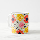 Frühlingsblumenmuster kaffeetasse (Vorderseite Links)