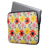 Frühlingsblumenmuster laptopschutzhülle (Vorderseite Links)