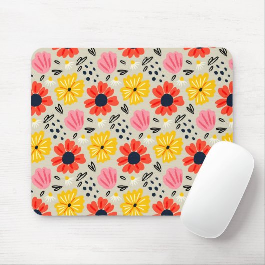 Frühlingsblumenmuster mousepad (Mit Mouse)
