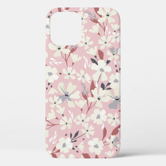 Frühlingsblumenmuster. Nahtloser blumengeschmückte Case-Mate iPhone Hülle (Rückseite)