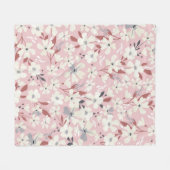 Frühlingsblumenmuster. Nahtloser blumengeschmückte Fleecedecke (Vorderseite (Horizontal))