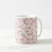 Frühlingsblumenmuster. Nahtloser blumengeschmückte Kaffeetasse (VorderseiteRechts)