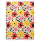 Frühlingsblumenmuster notizblock (Vorderseite)