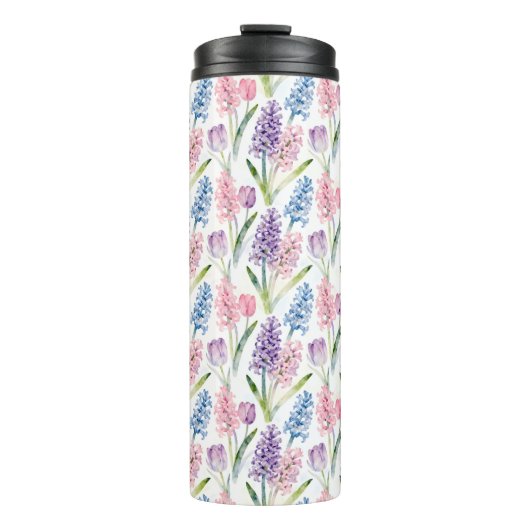 Frühlingsblumenmuster Thermosbecher (Vorderseite)