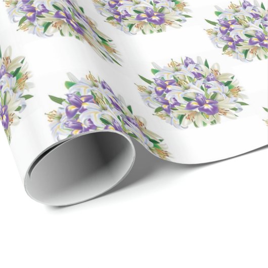 Frühlingsblumenpapier Geschenkpapier (Rolleneckpunkt)