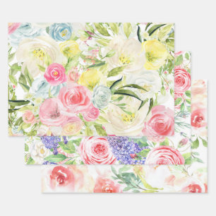 Frühlingsblumenpapier Geschenkpapier Set
