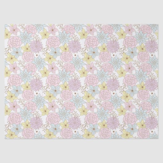 Frühlingsblumenpapier Seidenpapier (Vorderseite)