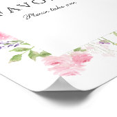 Frühlingsblumenrahmen Geschenke Poster (Ecke)