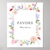 Frühlingsblumenrahmen Geschenke Poster (Vorne)