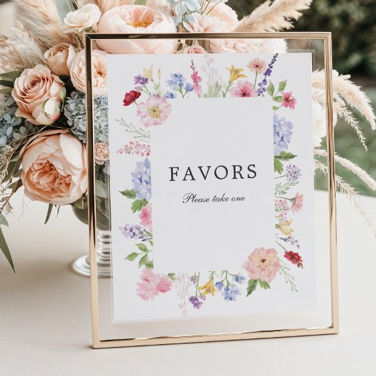 Frühlingsblumenrahmen Geschenke Poster