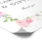 Frühlingsblumenrahmen Karten & Geschenke Poster (Ecke)