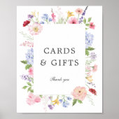 Frühlingsblumenrahmen Karten & Geschenke Poster (Vorne)