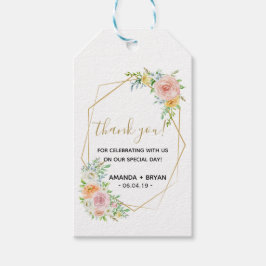 Frühlingsblumenröte Gold Gastgeschenk Hochzeit Ges Geschenkanhänger