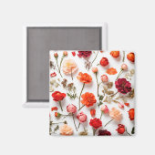 Frühlingsblumensammlung Magnet (Vorderseite/Rückseite)