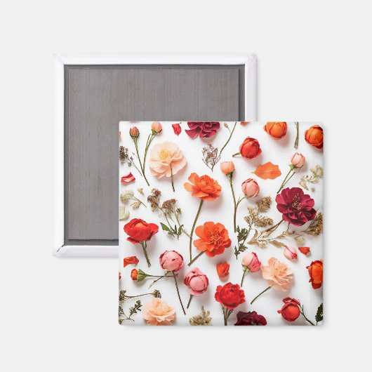 Frühlingsblumensammlung Magnet (Vorderseite/Rückseite)