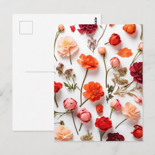 Frühlingsblumensammlung Postkarte (Vorne/Hinten)