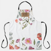 Frühlingsblumenschminke Künstlersalon Monogramm Schürze (Vorderseite)