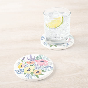 Frühlingsblumenstrauß Hübsche florale Wasserfarb Getränkeuntersetzer