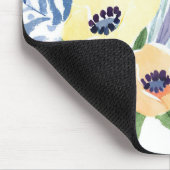 Frühlingsblumenstrauß | Hübsche florale Wasserfarb Mousepad (Ecke)