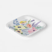 Frühlingsblumenstrauß | Hübsche florale Wasserfarb Pappteller (Gewinkelt)