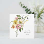 Frühlingsblumenstrauß Muttertags-Einladung Einladung (Stehend Vorderseite)